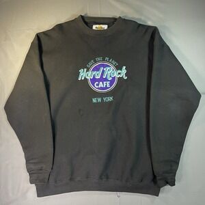 Vintage 90s Hard Rock Cafe New York Crewneck Sweatshirt Size XL Retro